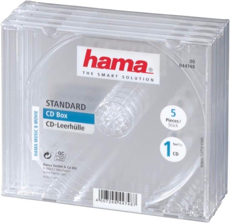 Hama CD-Leerhülle, 5er-Pack, Standard