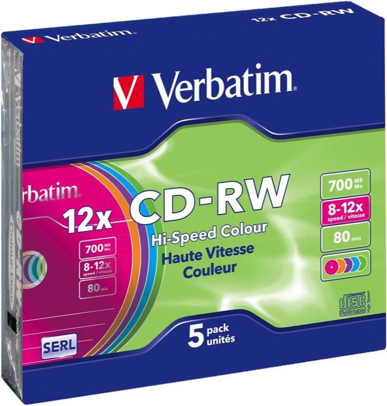 Verbatim CD-RW 700 MB, Jewel Case 5er