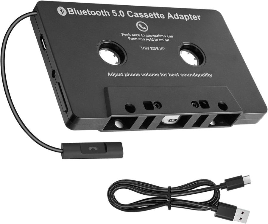Toolivex Bluetooth-5.0-Kassettenadapter mit Mikrofon