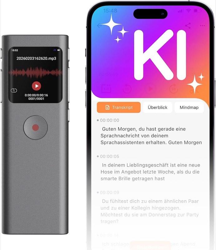 NUASI KI-Diktiergerät