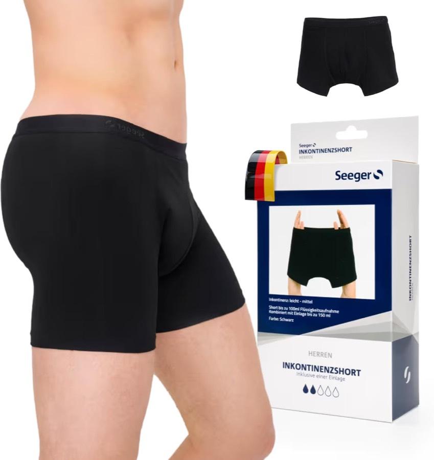 Seeger Herren Inkontinenz-Boxershorts 150 ml (S)