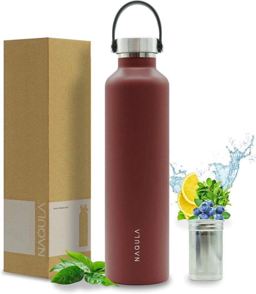 NAQULA Thermosflasche 1 L mit Sieb