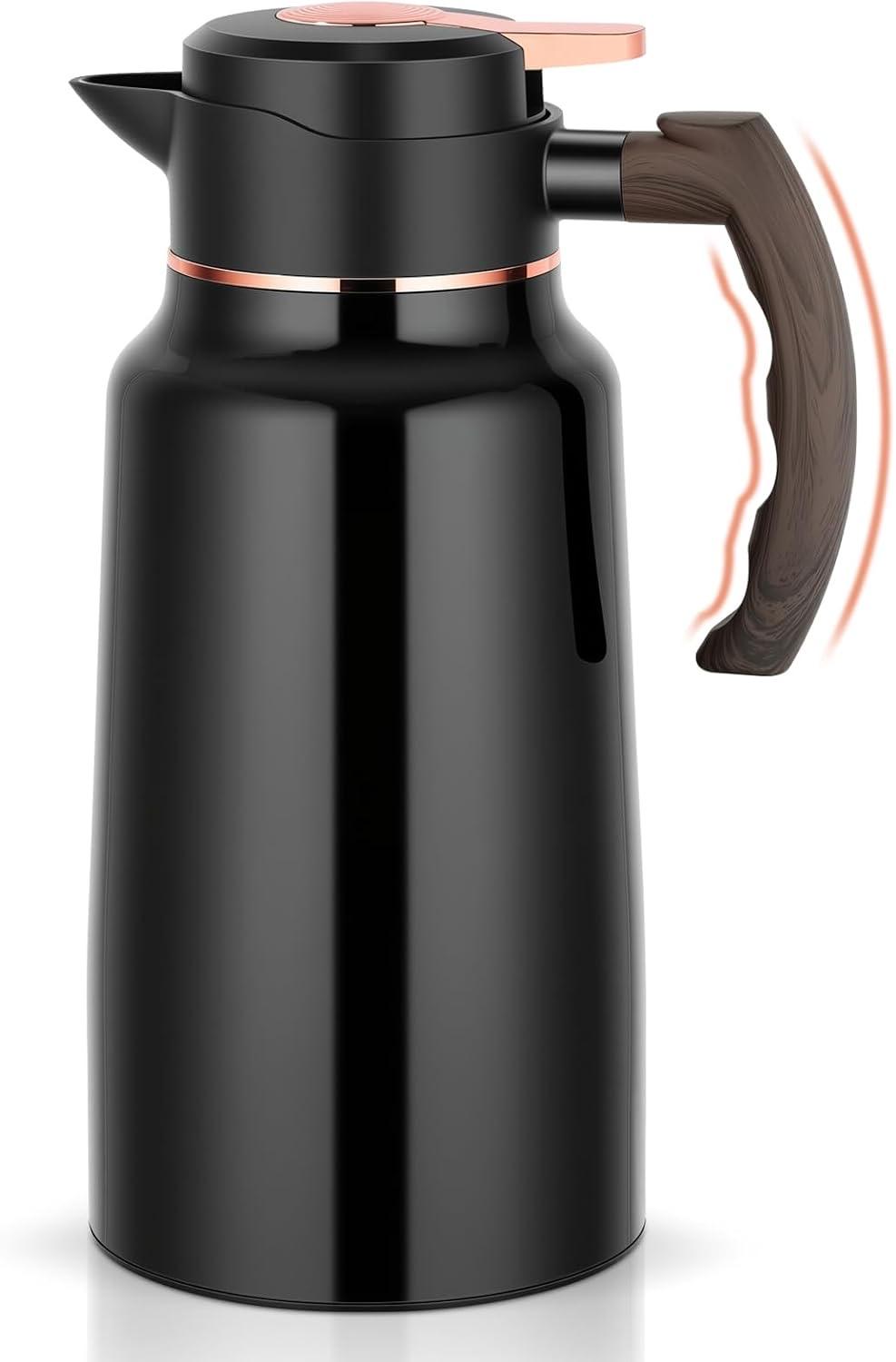 SMRONAR Thermoskanne 2 l Schwarz