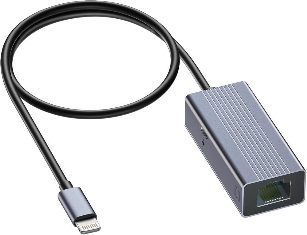 IVSHOWCO Lightning auf RJ45 Ethernet mit Ladeanschluss