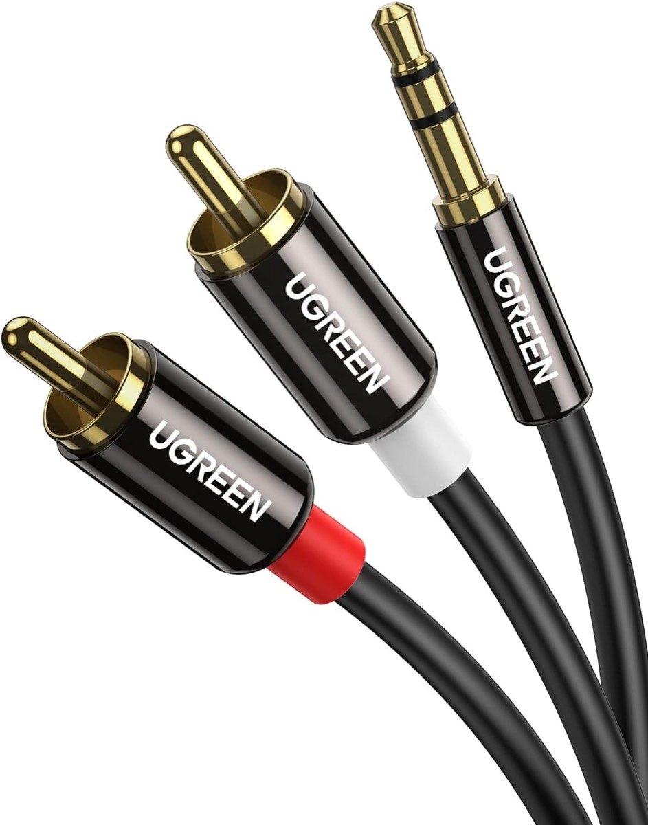 UGREEN Klinke auf Cinch Kabel 3,5mm Klinke Cinch Stereo Audio Kabel (2m)