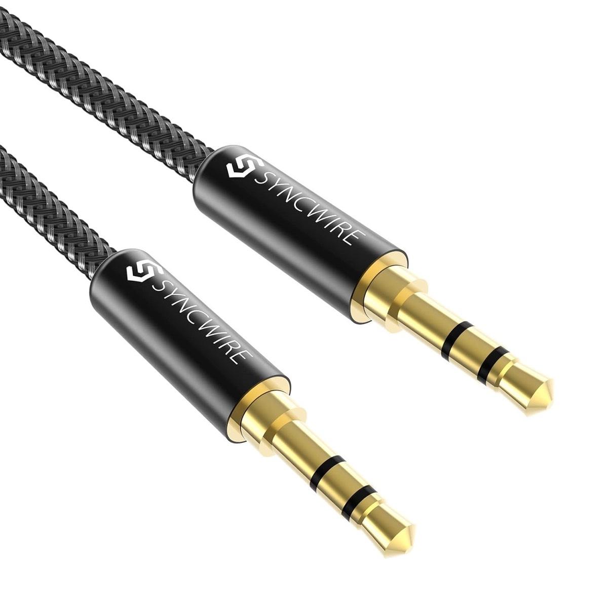 Syncwire 3.5mm Aux Kabel, Nylon geflochten, 1 m