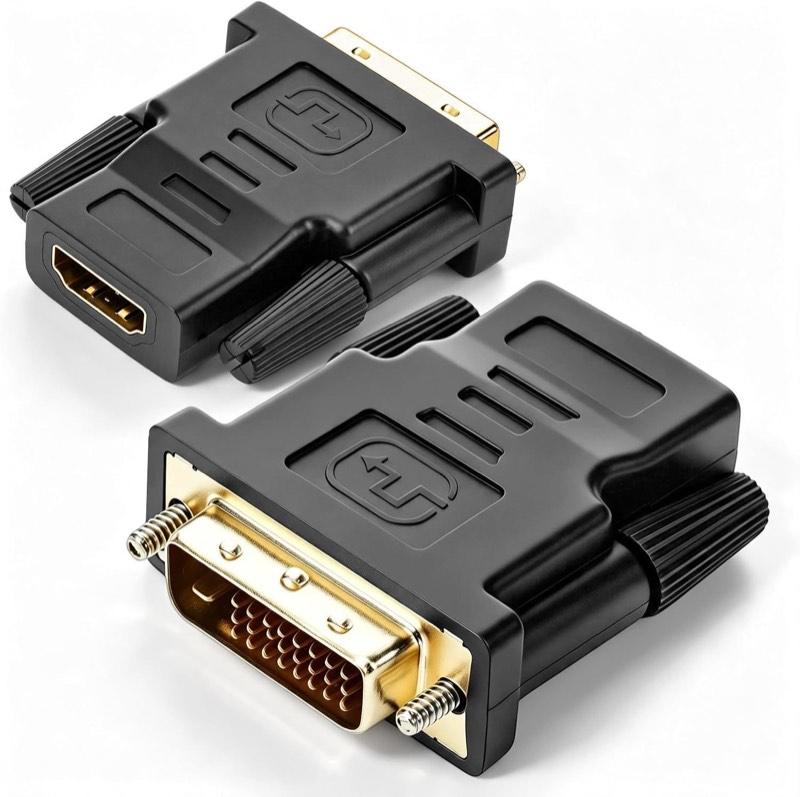 Diyuna DVI-D-auf-HDMI-Adapter, 2 Stück