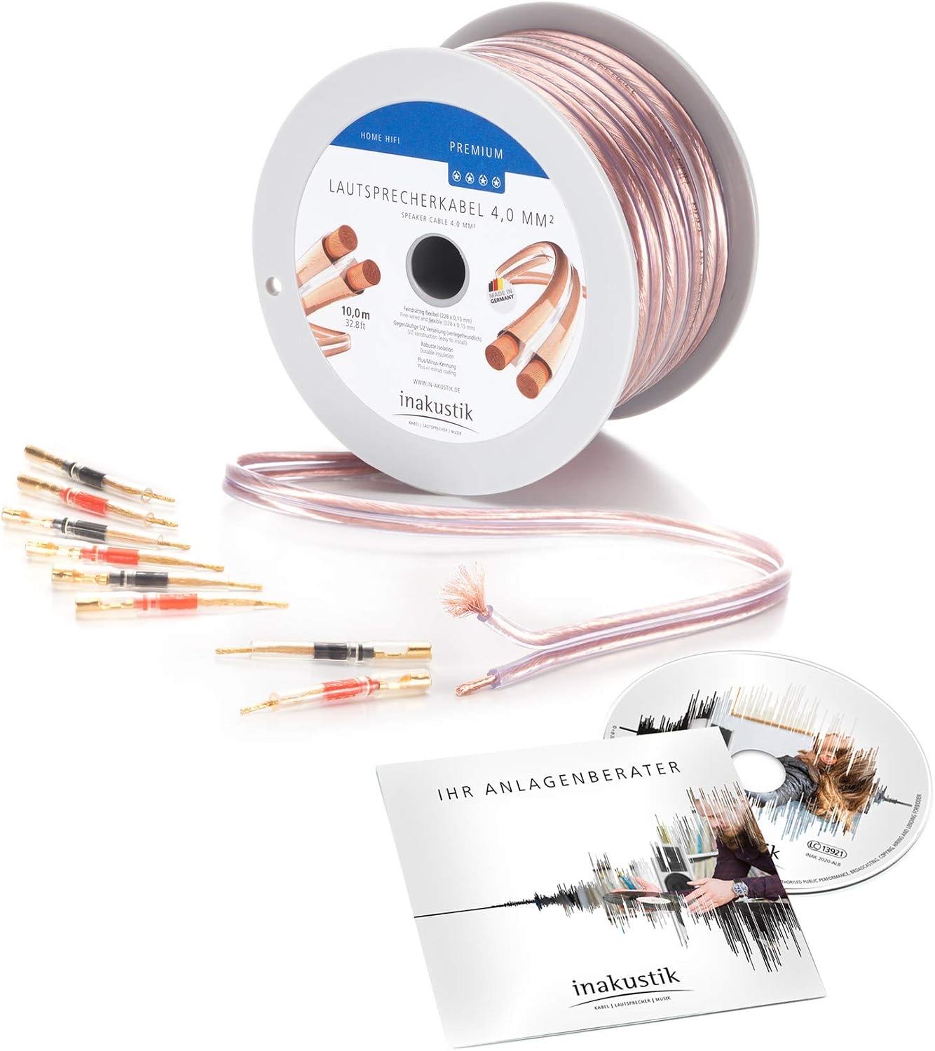 in-akustik Premium 2 × 4,0 mm², 10 m