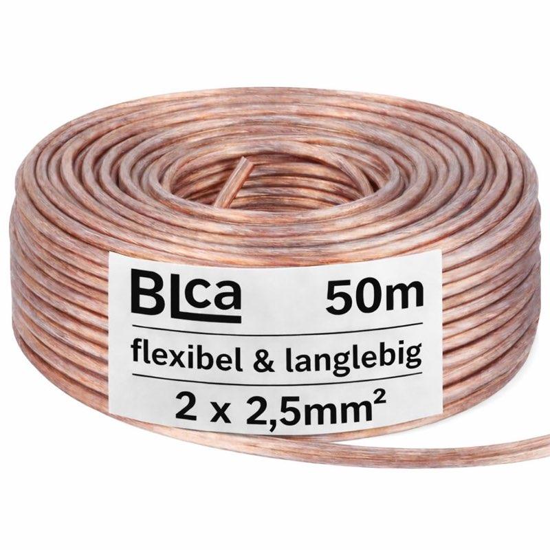 DCSk DCSk Lautsprecherkabel 2 x 2,5 mm², 50 m, CCA, transparent