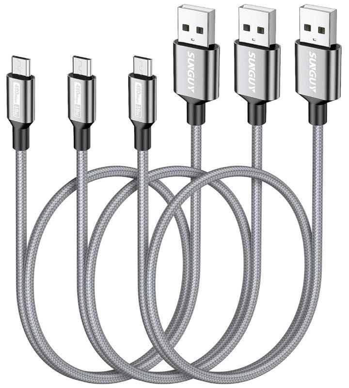 SUNGUY Micro-USB, 3 Stück, 0,5 m