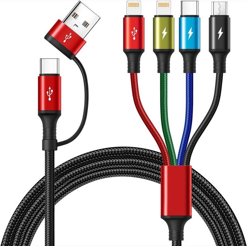 Minlu Minlu 4-in-2 Multi-Ladekabel, 1,2 m
