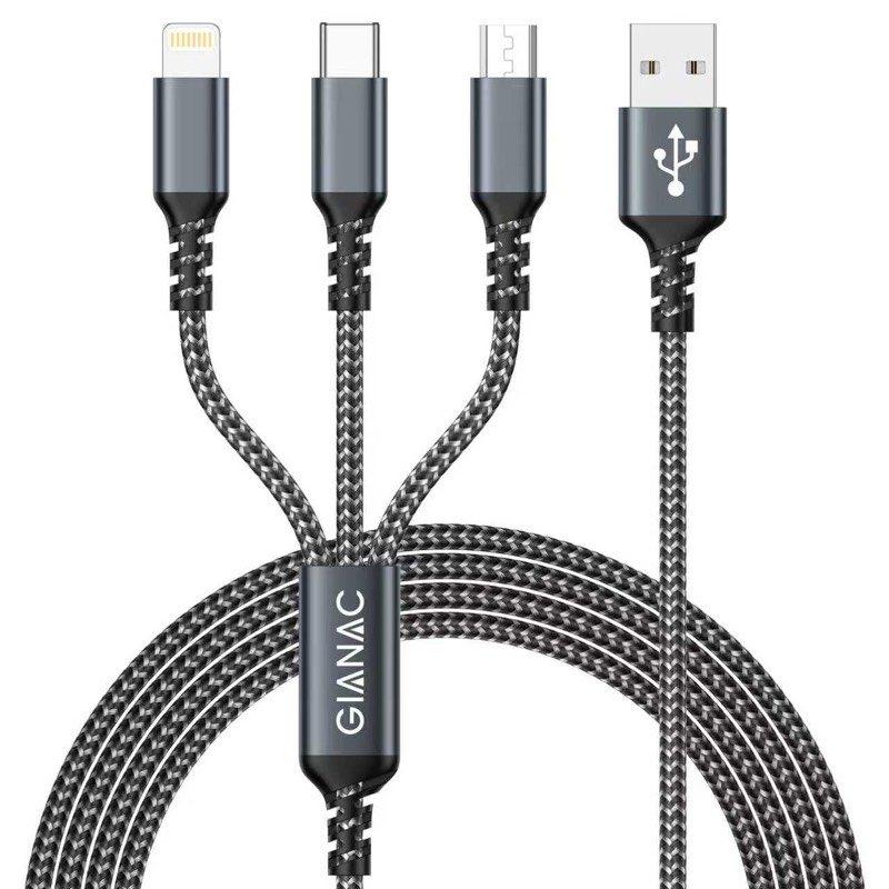 GIANAC 3-in-1 Multi-Ladekabel, 1,2 m