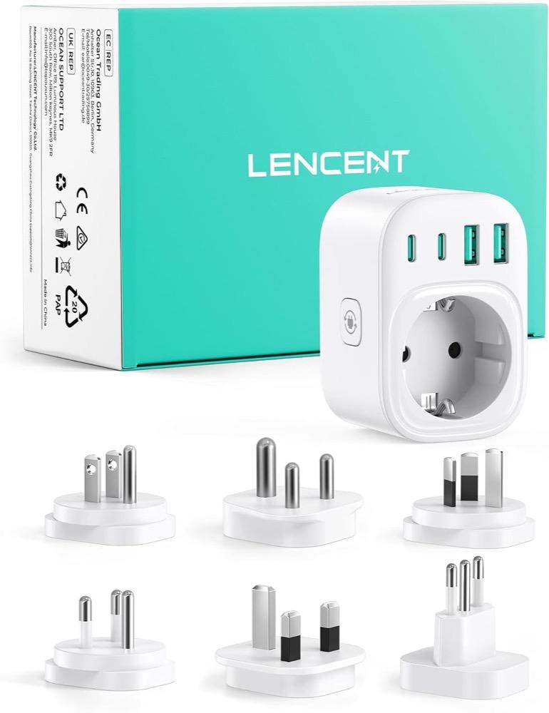 LENCENT Reiseadapter-Set B, D, G, I, L, O