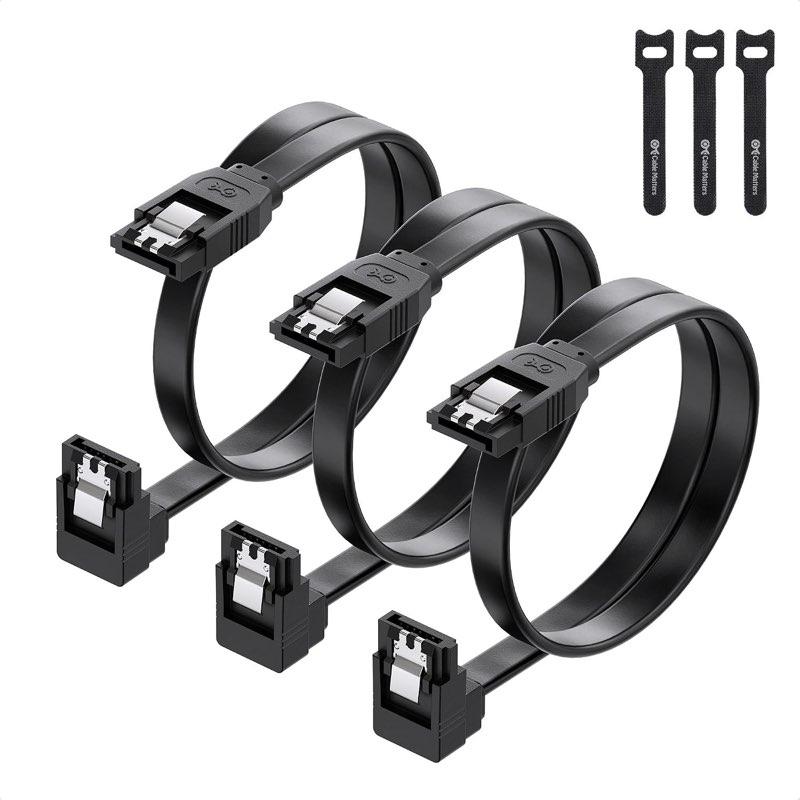 Cable Matters Cable Matters SATA-III-Kabel, 90°, 45 cm, 3er-Pack