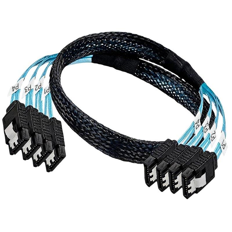 Zutflap SATA-III-Kabel, 4 Stück, 0,5 m