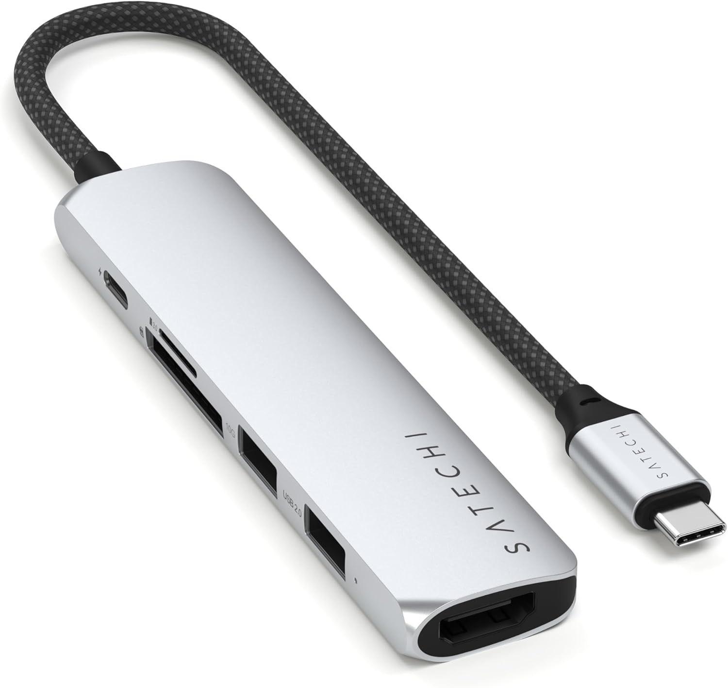 SATECHI SATECHI 6-in-1 Slim Plus USB-C Hub, Silber