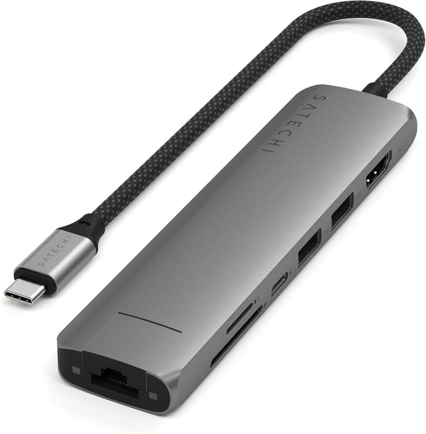 SATECHI SATECHI 7-in-1 Slim Plus USB-C Hub, Space Grau