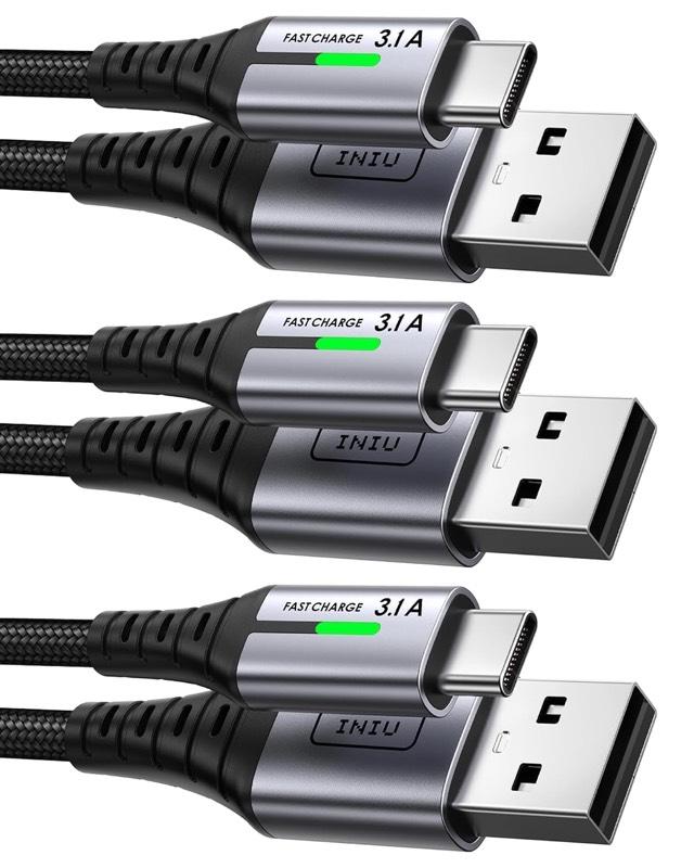 INIU INIU USB-A-auf-USB-C-Kabel, 3er-Set - Produktbild