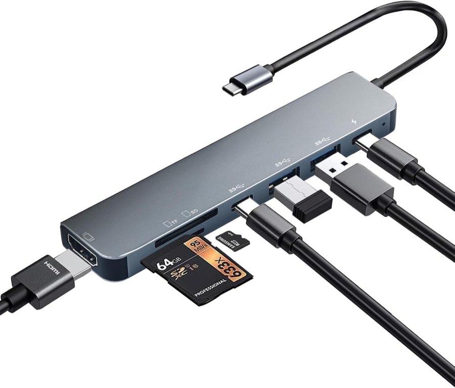 Luonanava 7-in-1, 4K@30Hz, SD/TF