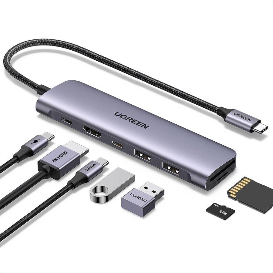 UGREEN Revodok 1071 USB-C Hub 7-in-1, 4K@30Hz HDMI, SD/TF