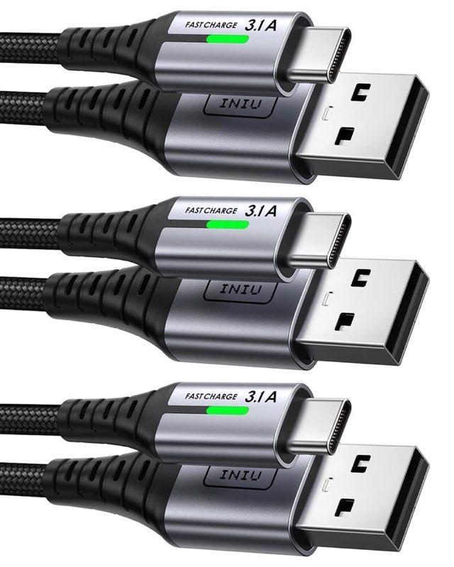 INIU INIU USB-A-auf-USB-C-Kabel, 3er-Set - Produktbild