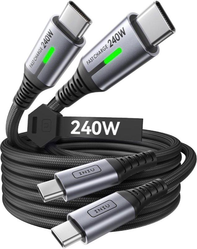 INIU USB-C-auf-USB-C-Kabel, 240 W, 2er-Set