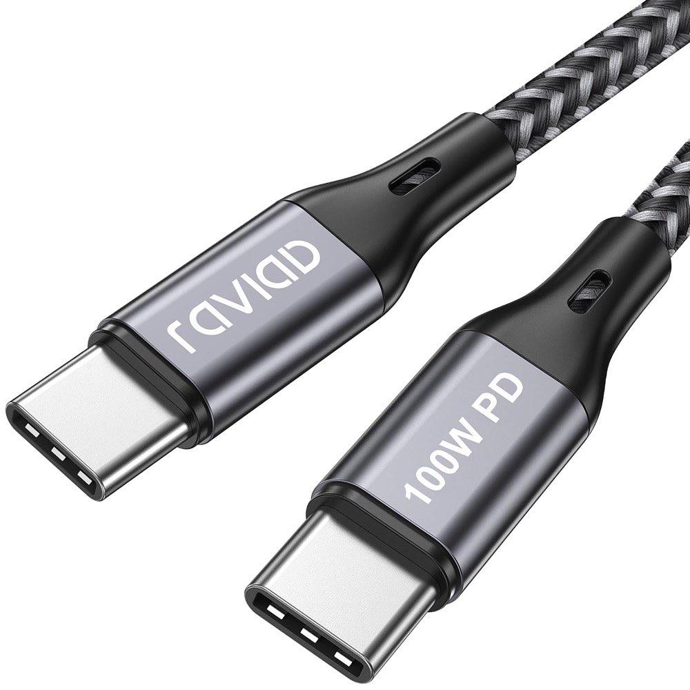 RAVIAD USB-C-auf-USB-C-Kabel, 100 W, 1 m