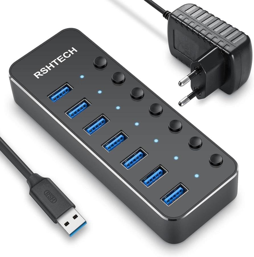 RSHTECH RSHTECH RSH-518 7-Port USB 3.0 Aktivhub - Produktbild