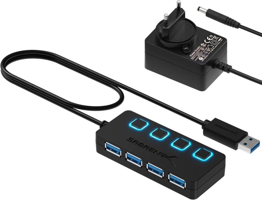 SABRENT Sabrent HB-UMP3, 4-Port USB 3.0 mit Netzteil