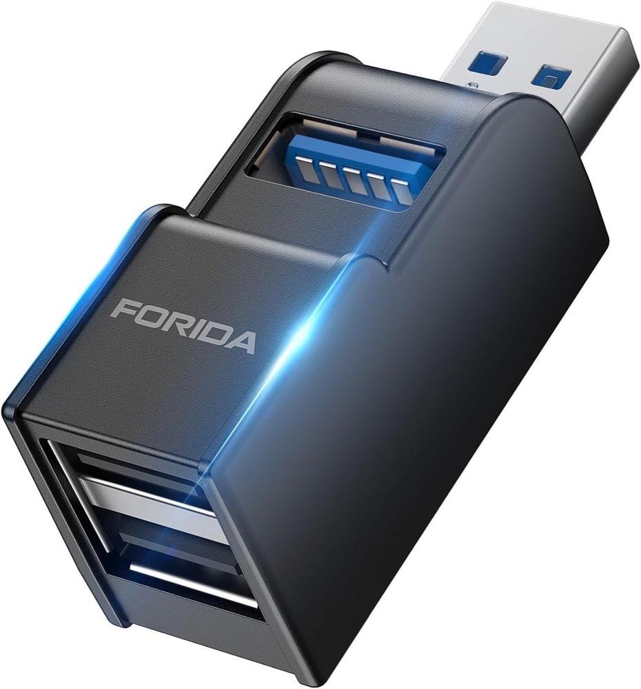 FORIDA 3-Port Mini-USB-Hub