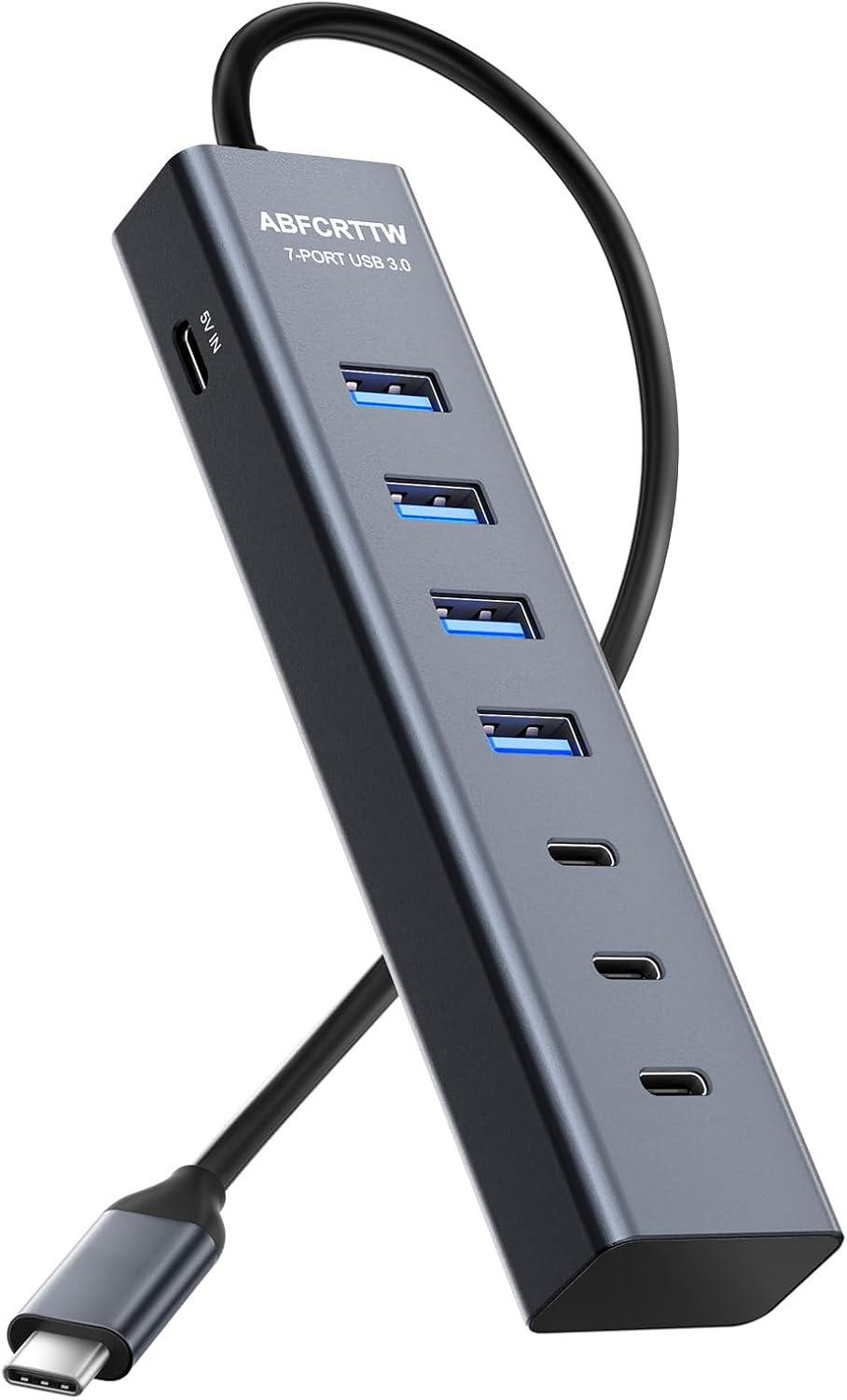 ABFCRTTW USB-C-Hub 7 Port, 5 Gbit/s, 30 cm