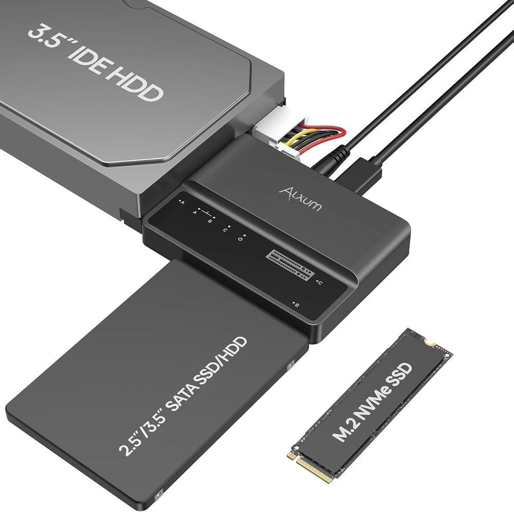Alxum IDE/SATA/M.2 USB-C-Adapter (S1235A)