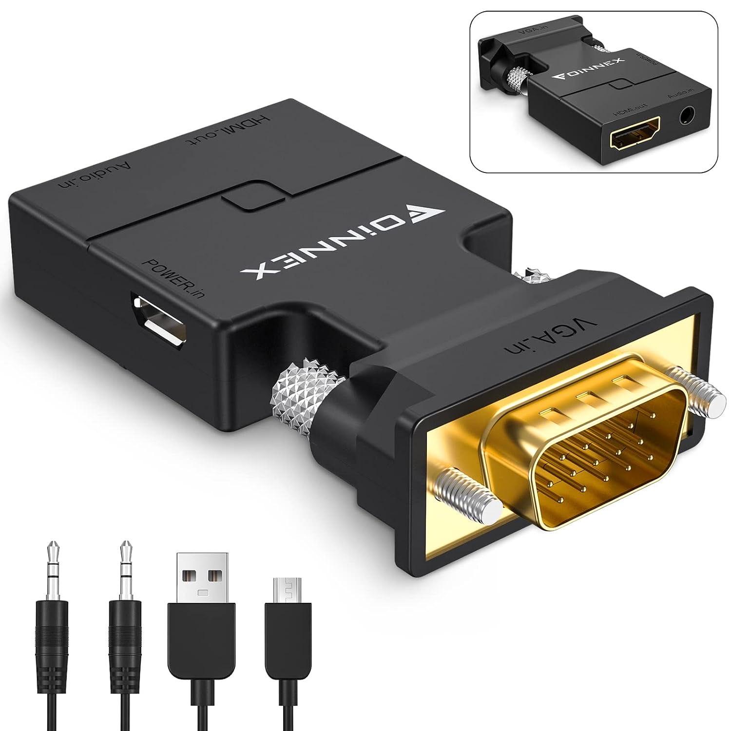 FOINNEX VGA-auf-HDMI-Adapter mit Audio