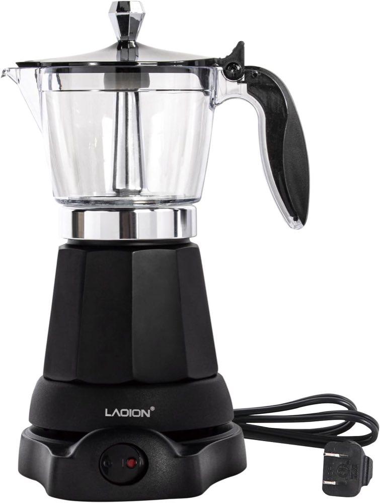 LAOION Elektrischer Mokka-Kocher 3/6 Tassen 300 ml