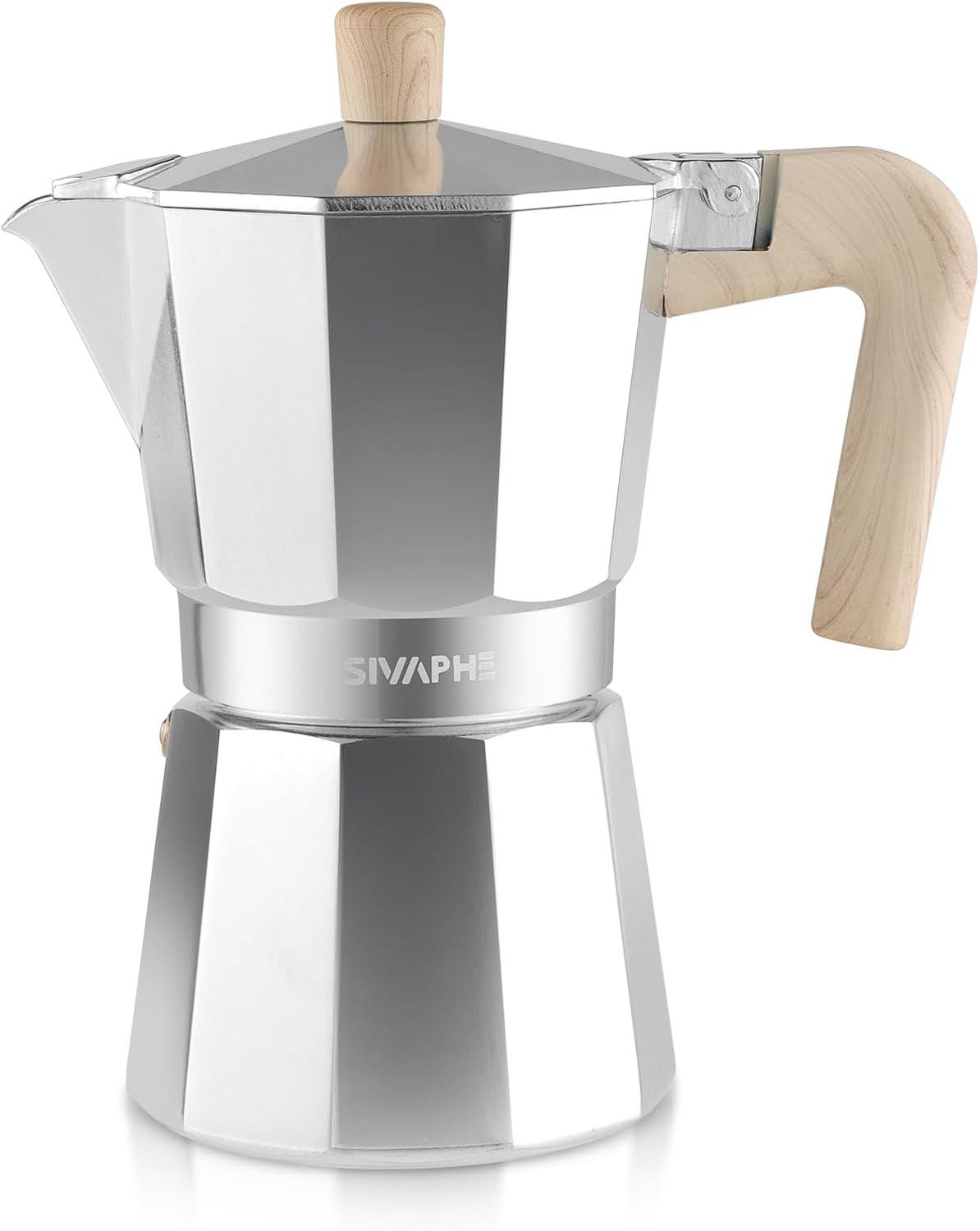 Sivaphe Espressokocher 6 Tassen 300 ml Aluminium