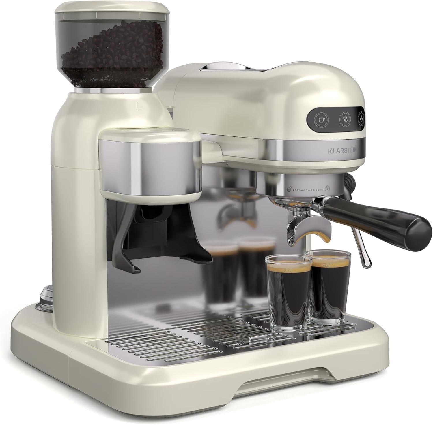 Klarstein Bella Café Siebträgermaschine mit Mahlwerk