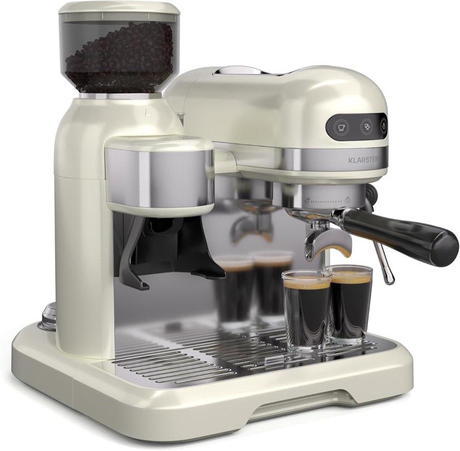 Klarstein Klarstein Bella Café Siebträgermaschine mit Mahlwerk