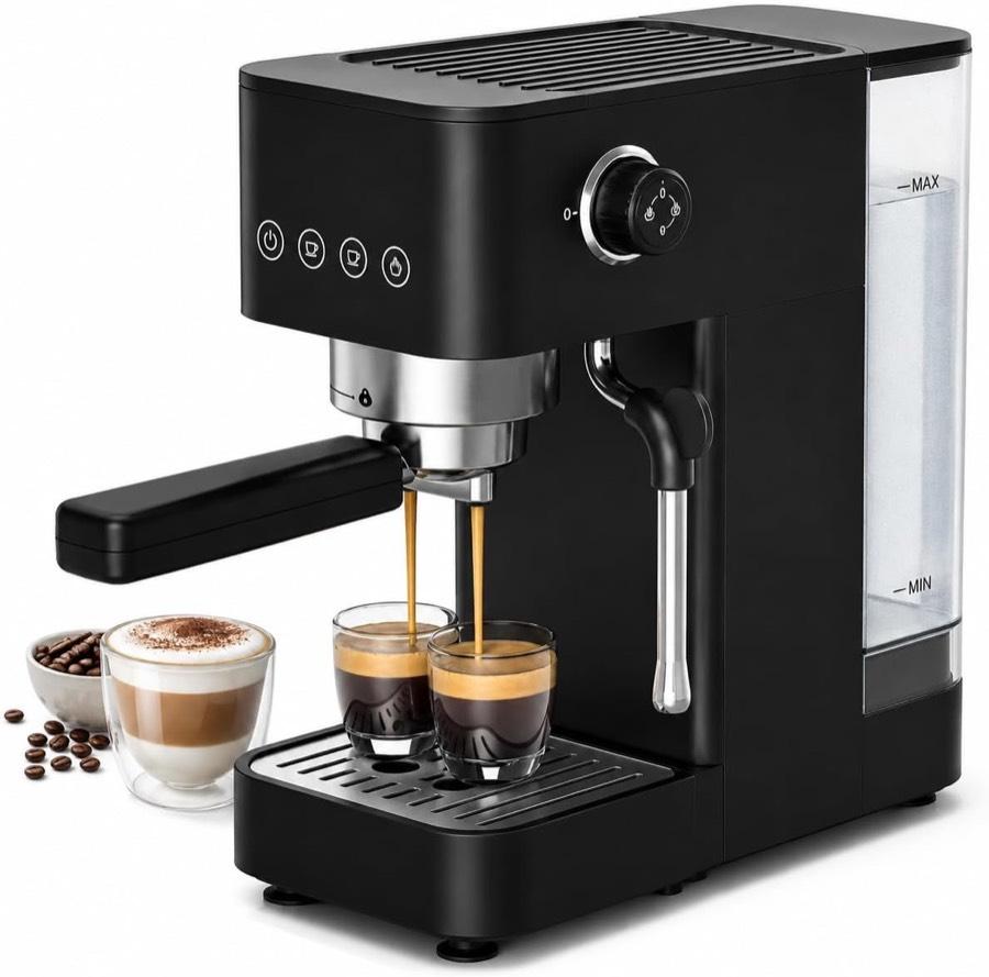 AMZCHEF CE-EM3131-BK kompakte Siebträgermaschine
