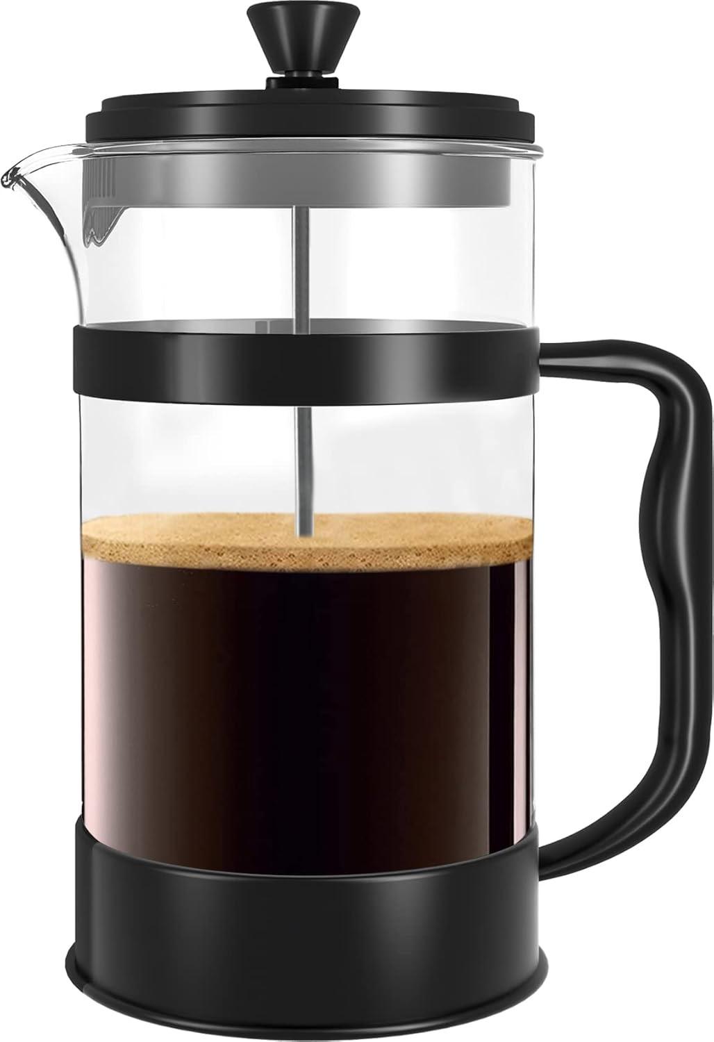 KICHLY French Press Glas 1 l Schwarz