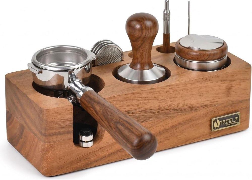 Walnuss-Tamperstation 58 mm Organizer