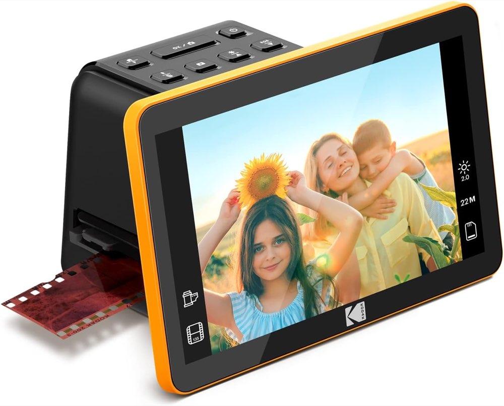 Kodak Slide N SCAN Scanner de Film numérique Max 7"- Grand écran LCD 7" convertit Les négatifs Couleur en 22MP HD n & b JPEG, Schwarz, RODFS70