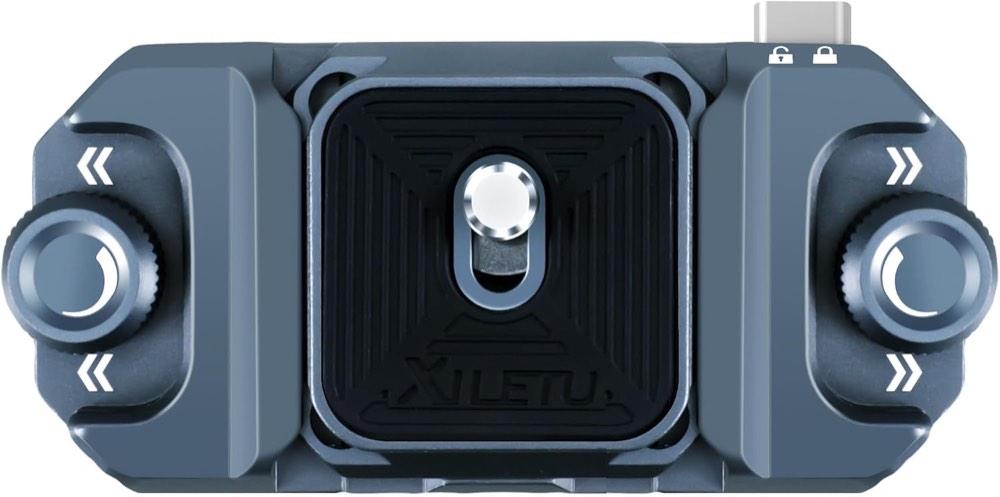 Kameraclip Kamera Rucksack Clip am Schulterriemen oder Gürtel für DSLR, Plattenkamera, mit 4-seitig montierbarer Arca Quick Release Platte