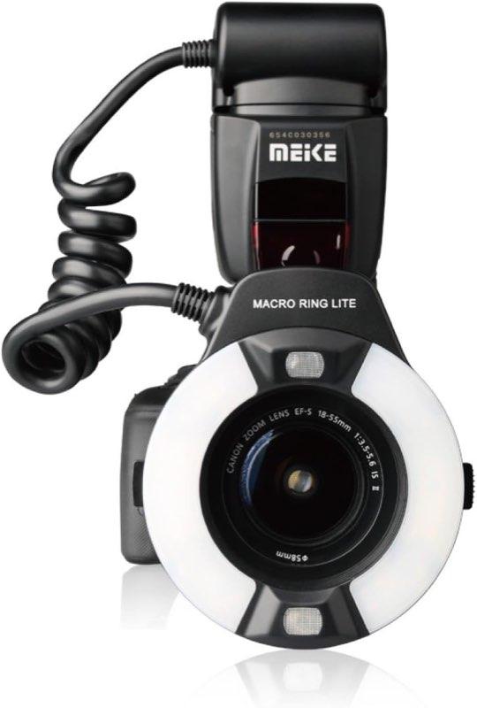 Meike MK-14EXT-C E-TTL Makro LED Ringblitz mit LED AF Assist Lampe für Canon EOS DSLR Kamera