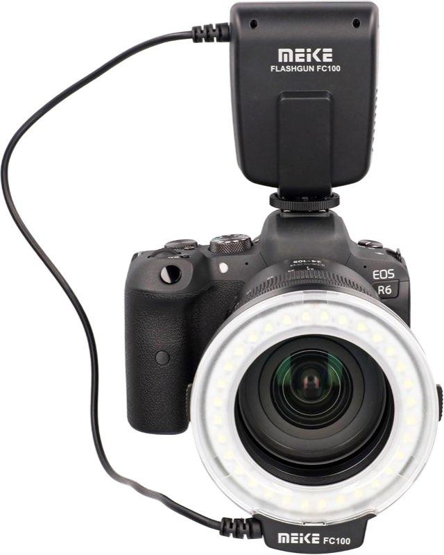 Makro Ringblitz Ringleuchte DSLR SLR Kameras Blitz Dauerlicht auch für Videoaufnahmen FC100