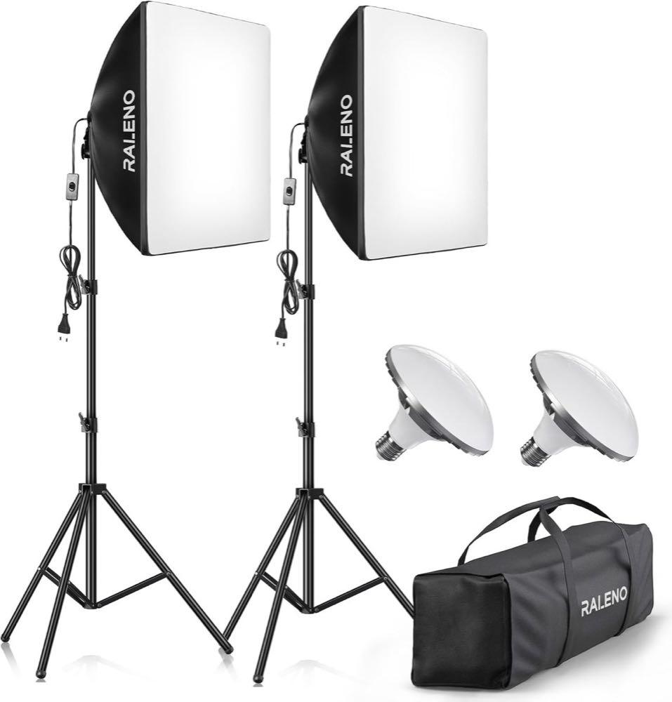 RaLeno RALENO Softbox-Set 50×50 cm, 2× 50 W - Produktbild