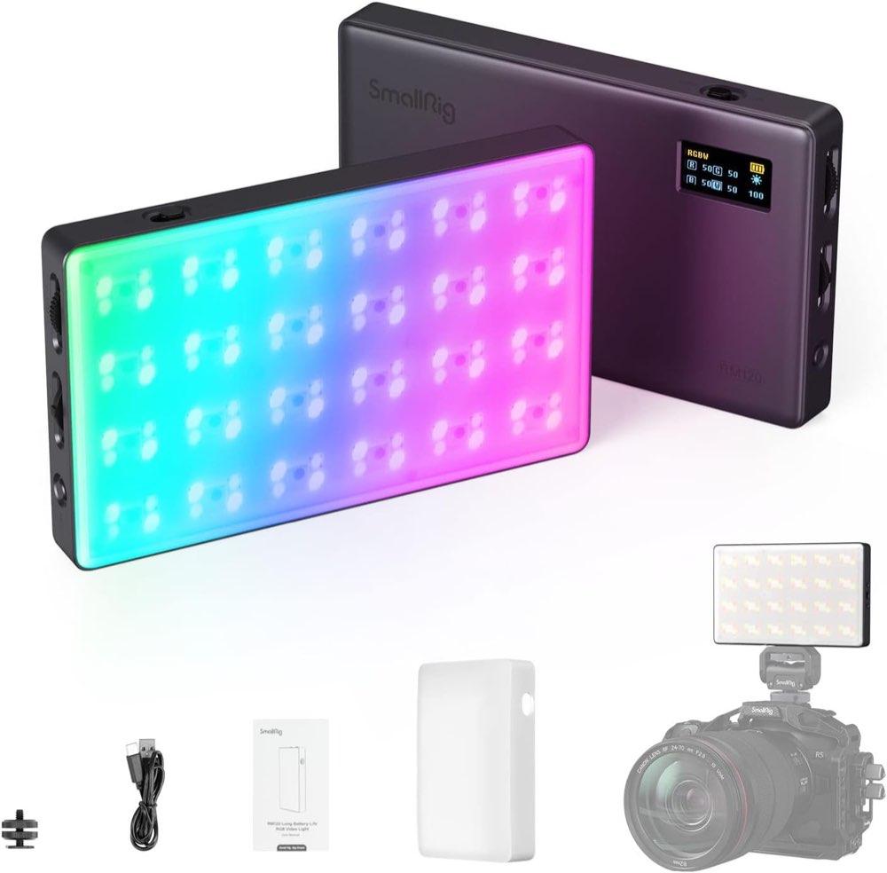 SMALLRIG RM120 RGB LED Videolicht, 5000mAh, OLED-Bildschirm, 2500K-8500K
