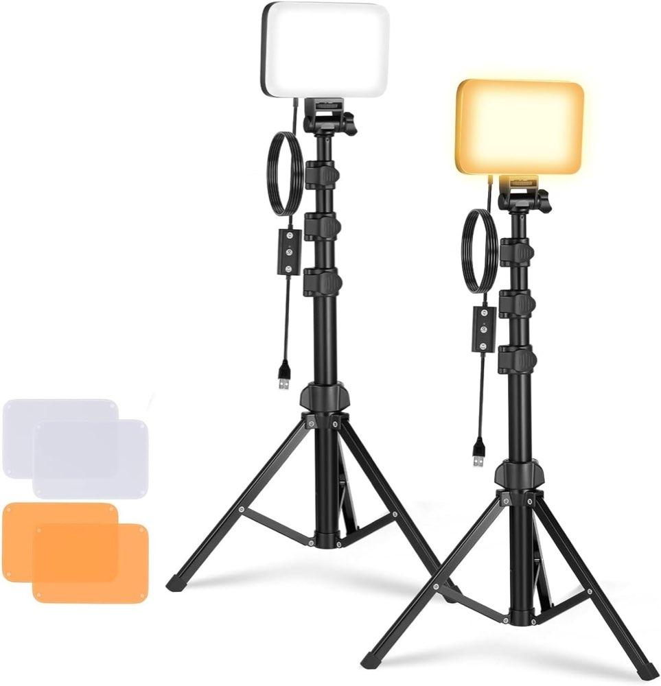 NEEWER Basics BP66 2 STK. LED Videoleuchte Panel Videolicht Kit, Bi Farbe