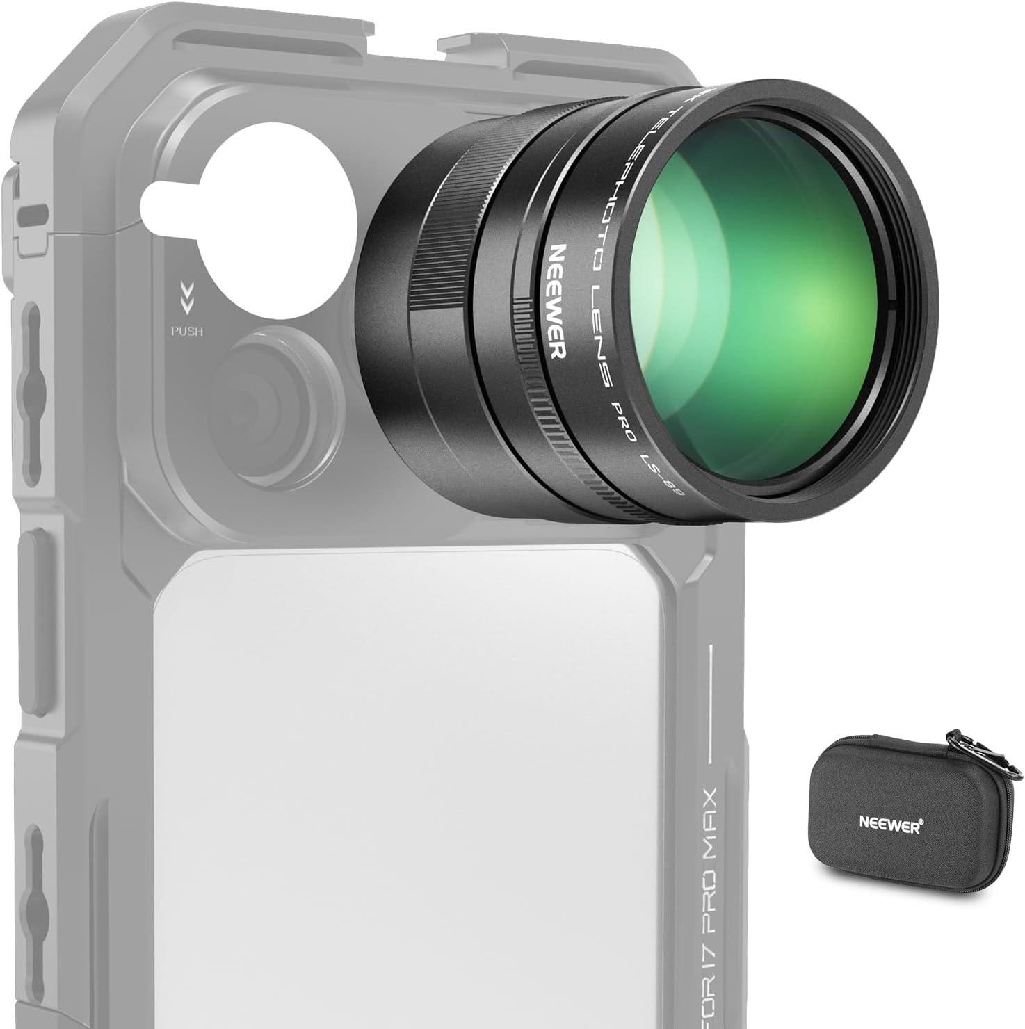 NEEWER 3X Telekonverter nur für Handy Teleobjektiv, 17mm Gewinde, LS-89