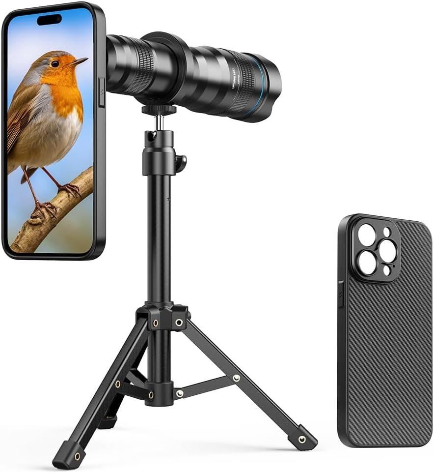 APEXEL 36X Teleobjektiv mit Gehäuse für iPhone 15 Pro Max