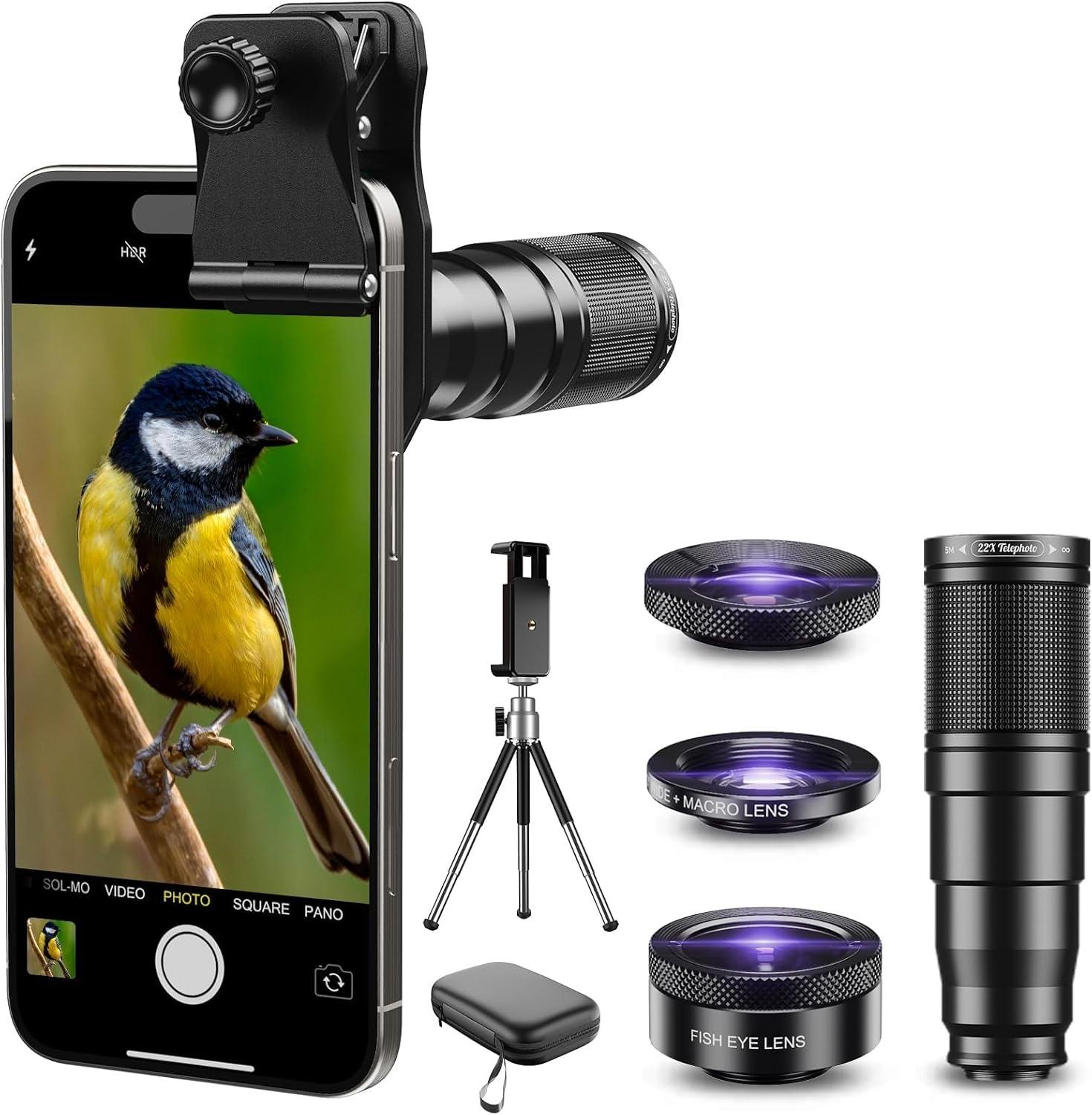 Evil Eye 22X Smartphone Teleobjektiv-Set 4-in-1